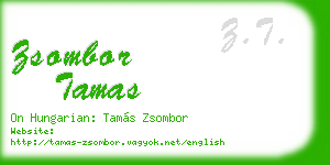 zsombor tamas business card